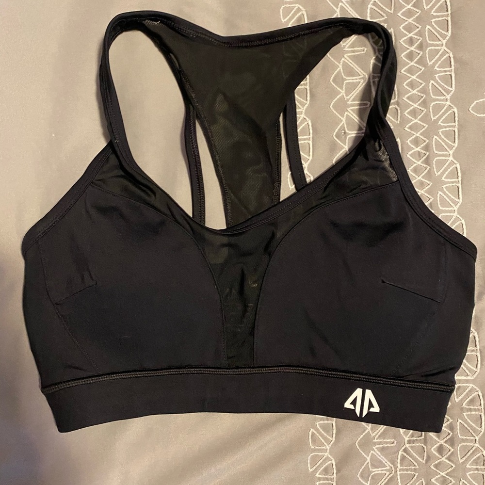 Alpha Prime High Support Black Mesh Inset Sports Bra - Picture 3 of 3